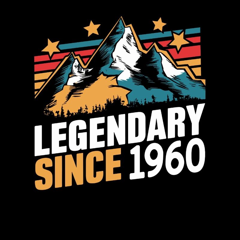 Legendary Since 1960 Vintage Mountain Retro Mountains