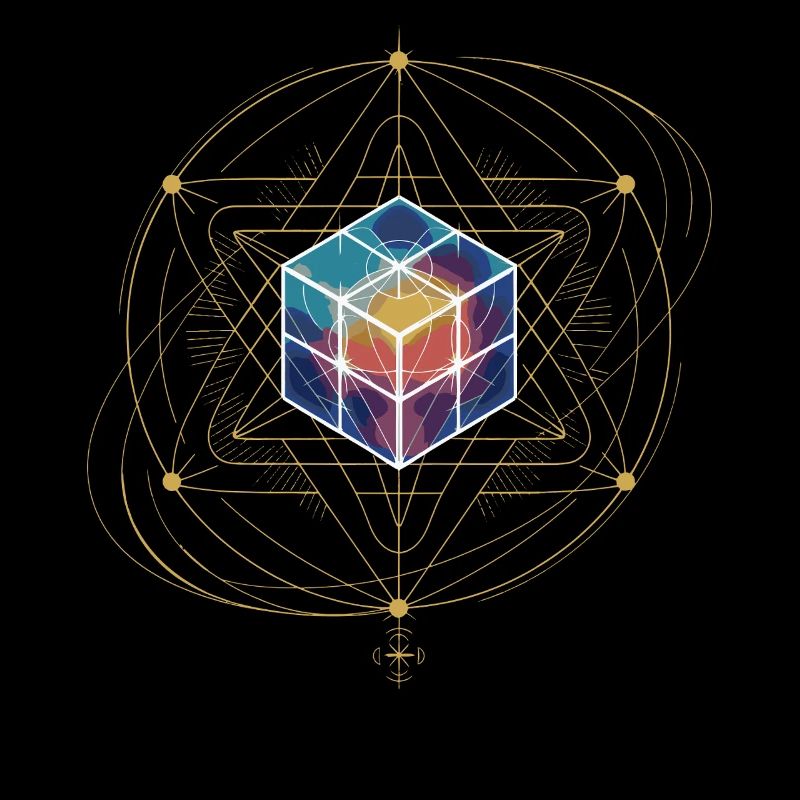 Metatron's Cube Sacred Geometry Cosmic Art