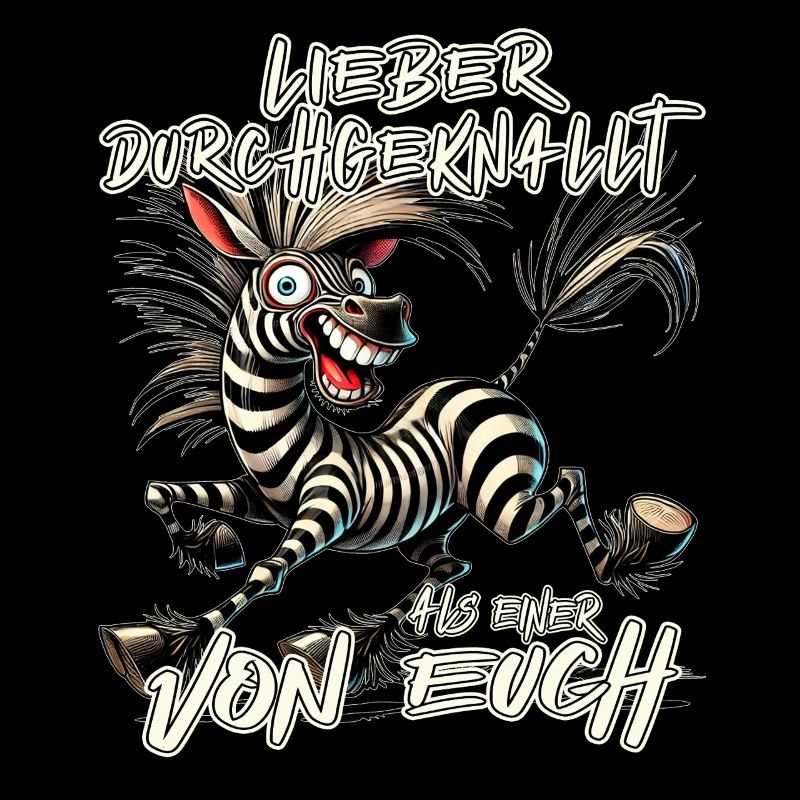Zebra Lieber durchgeknallt als einer von euch