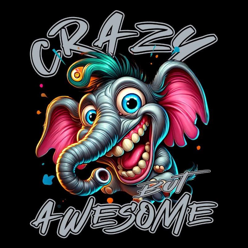 Crazy but Awesome Elephant Comic Style