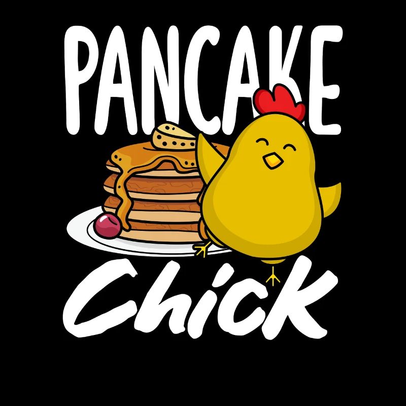 Pancake Chicks Funny Breakfast Delight