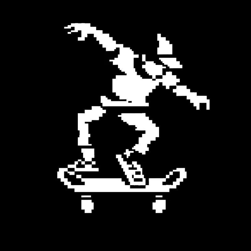 Skateboarder Pixel Grafik
