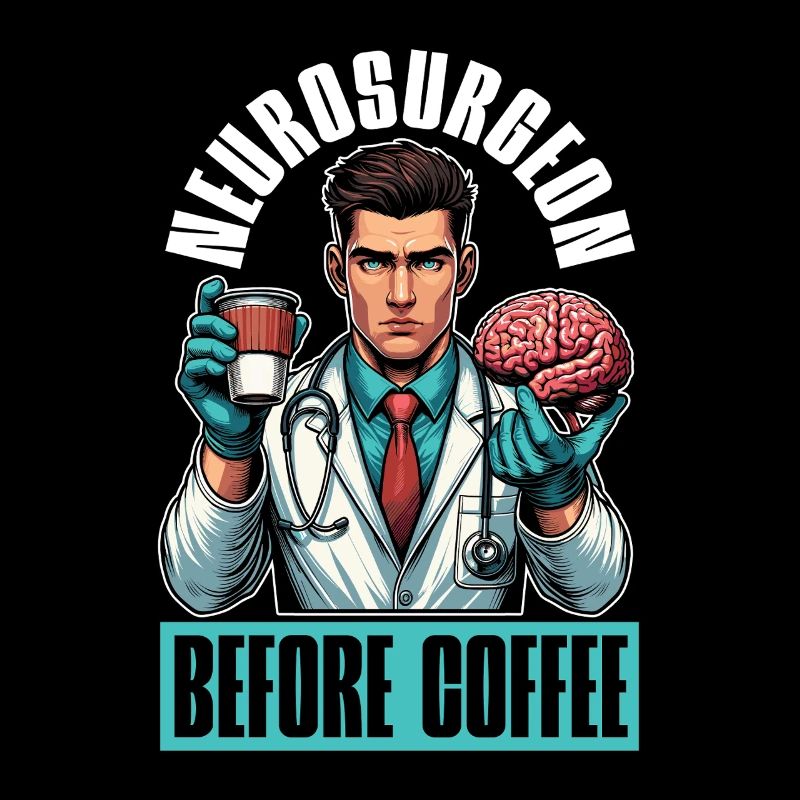 Neurosurgeon Before Brain Doctor Coffee Lover