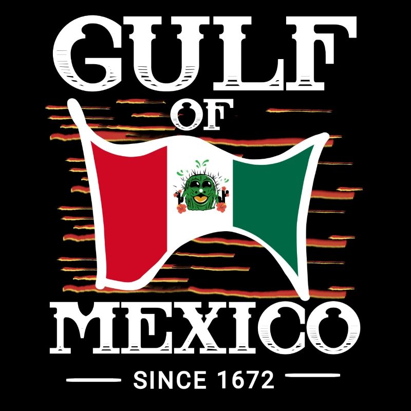 Golf Von Mexiko mit Flagge