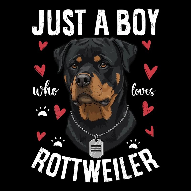 Just a Boy Who Loves Rottweiler