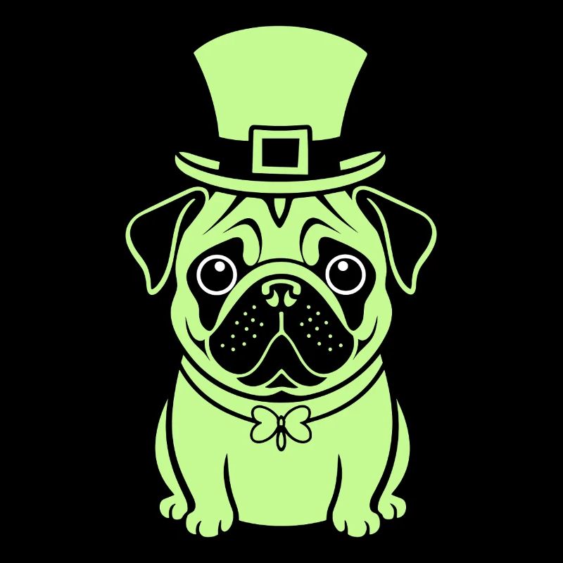 Conception de chapeau mignon carlin pour la Saint-Patrick