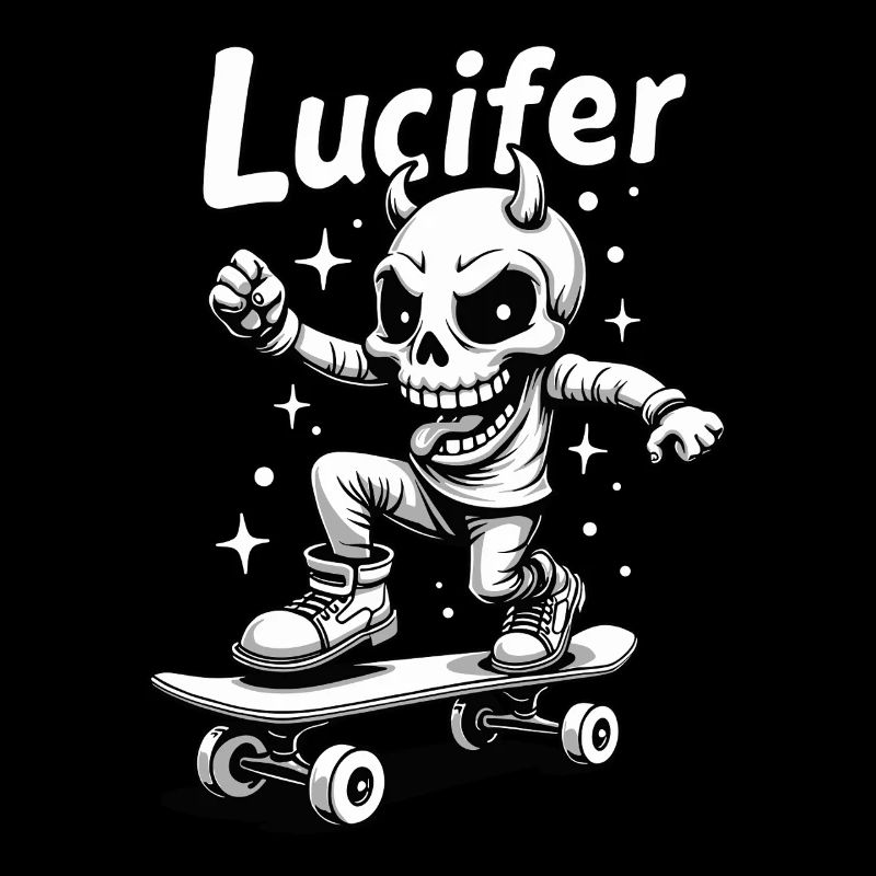 Skater Skeleton Lucifer Devilishly cool on the road