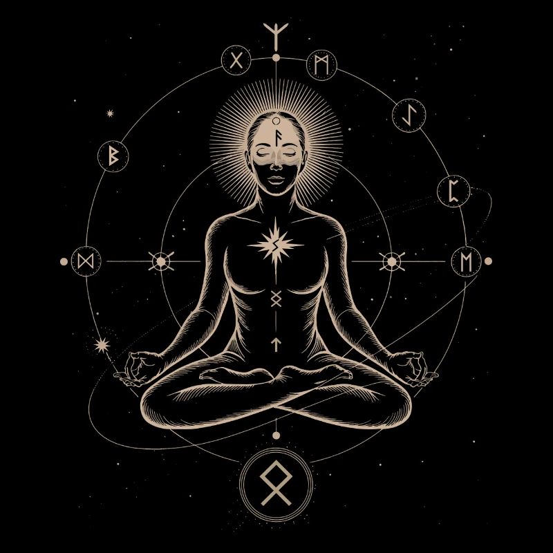 Runic Astral Alignment | Meditative Art Print