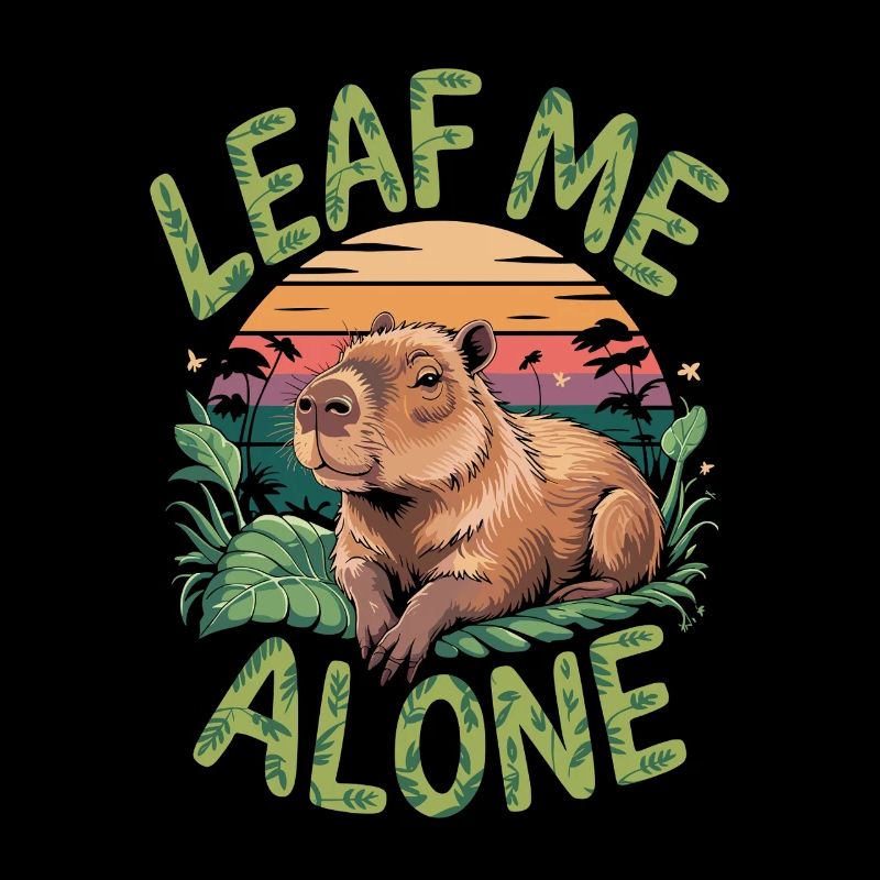 Capybara Leaf me alone