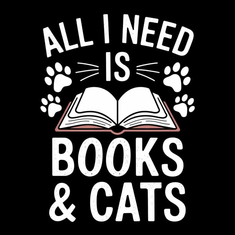 Buch lesen Katze Design Kätzchen Spruch