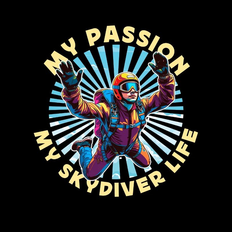 Skydiver My Passion My Skydiver Loves Base Jumping