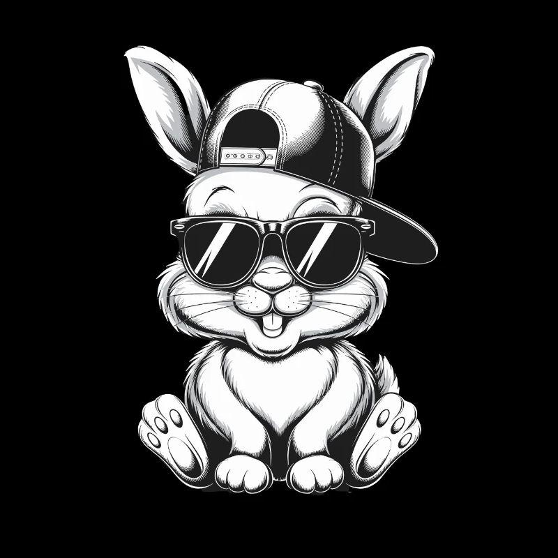 Cooler Hase Mit Sonnenbrille Und Cap