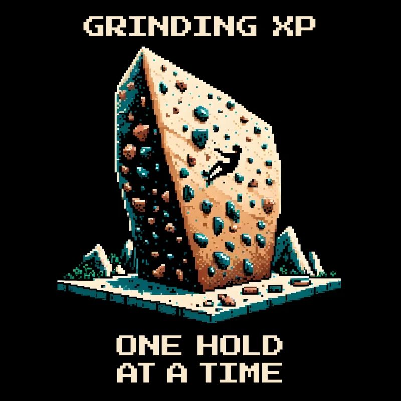 XP Grind: Grip by Grip | Bouldering Pixel Art