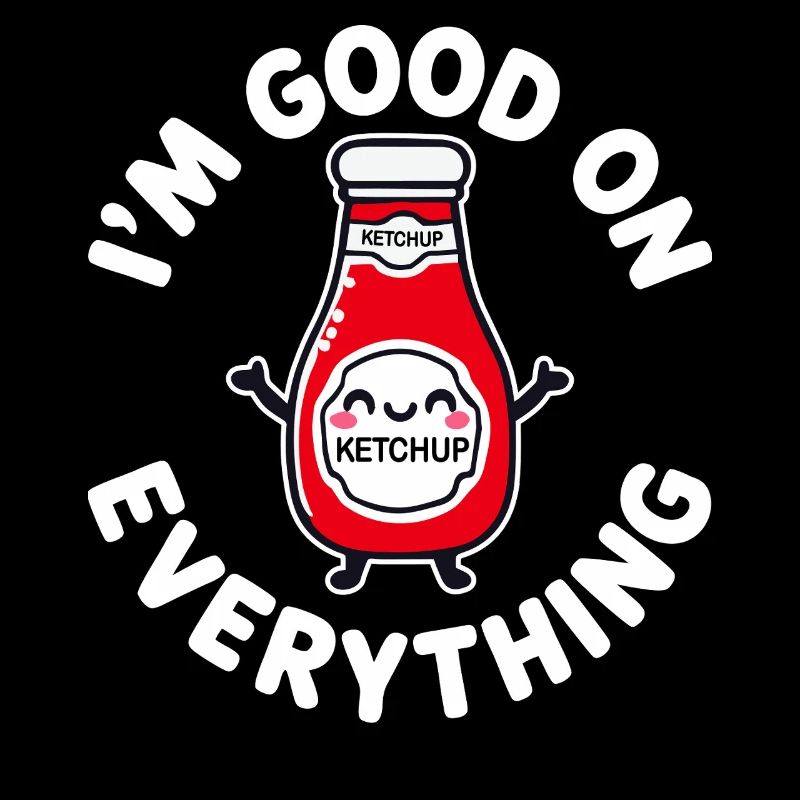 Ich bin gut auf alles Ketchup Sauce Essen Süß