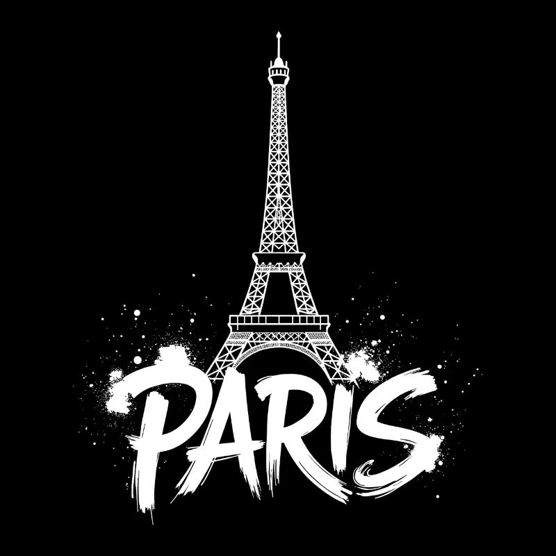 Eiffel Tower Pop Art Night Scene