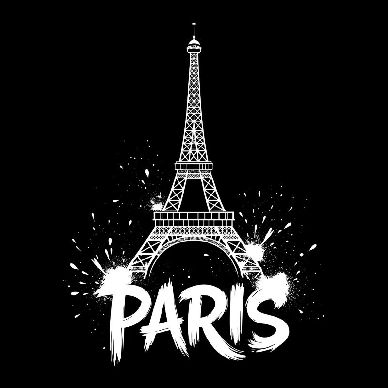 Eiffel Tower Pop Art Night Scene