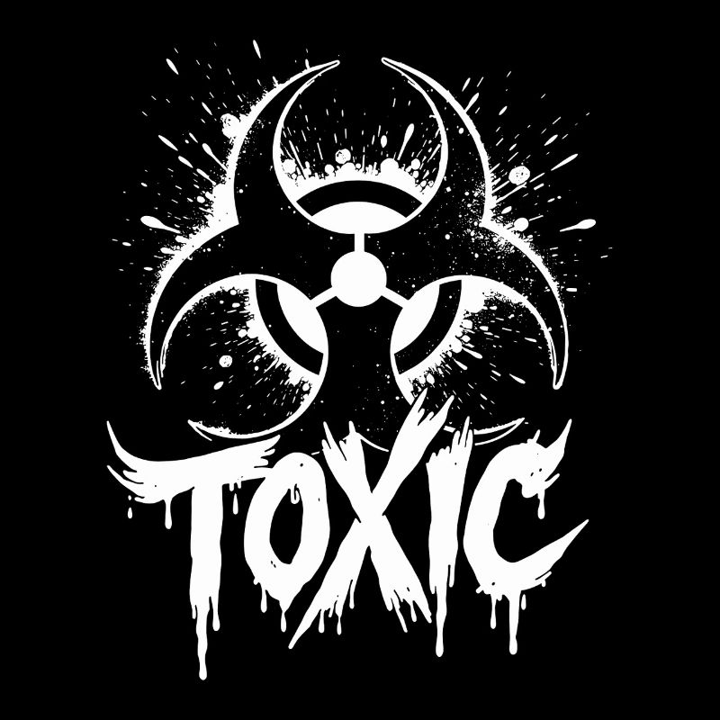Biohazard Symbol Toxic Grunge Style