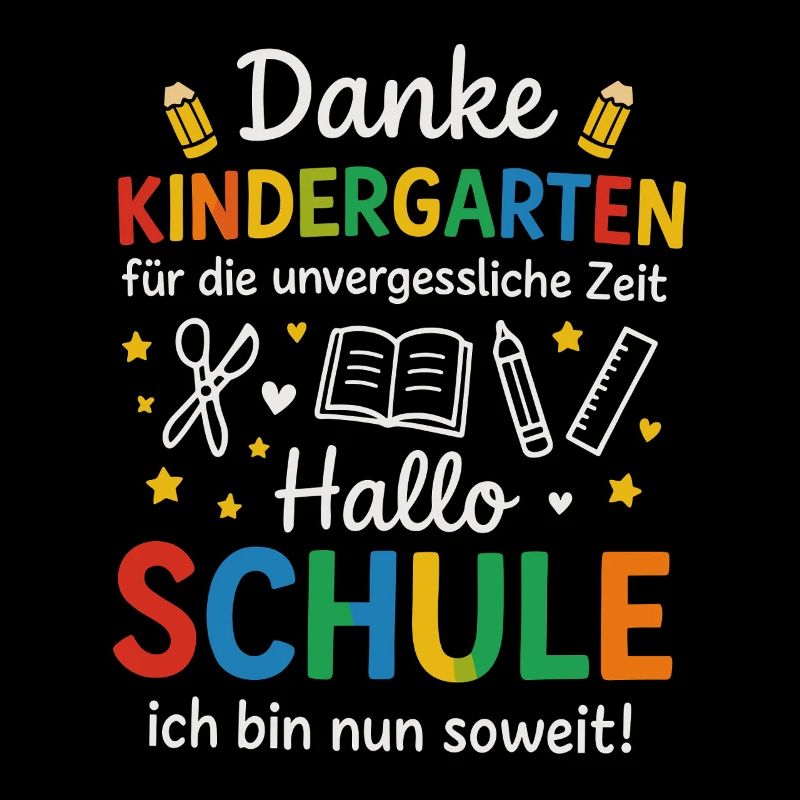 Danke Kindergarten Hallo Schule Einschulung