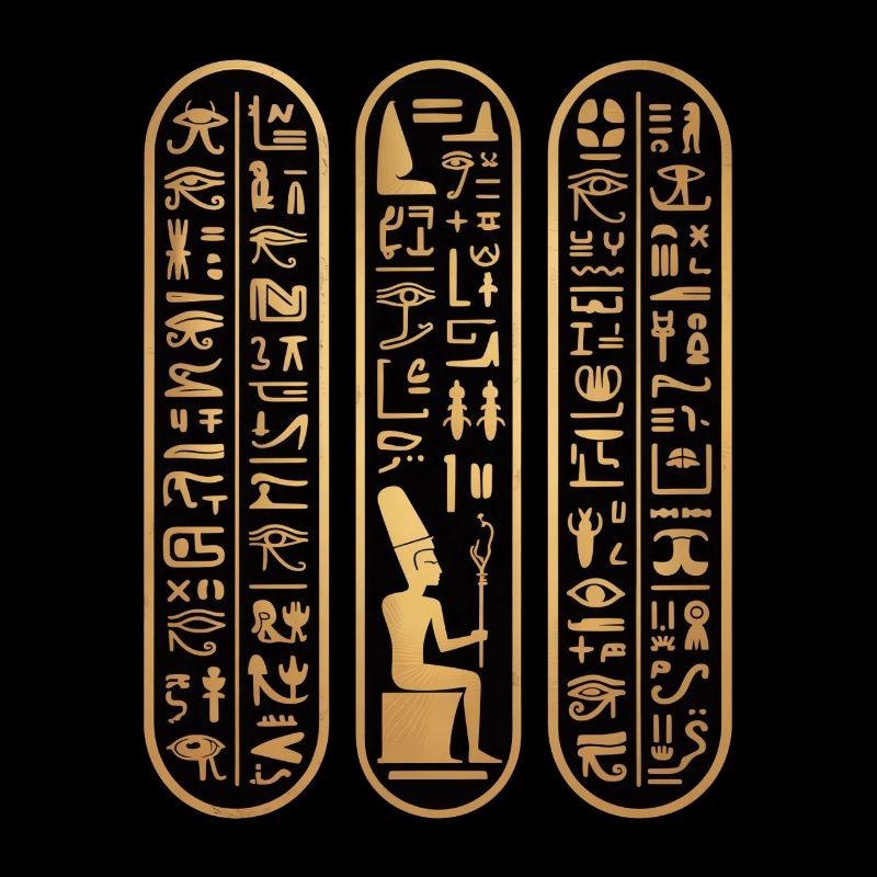 Hiéroglyphes égyptiens Pyramide d'Égypte