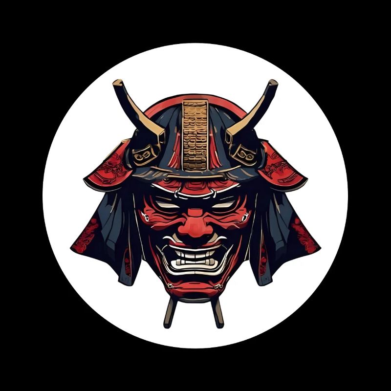 Roter Oni Dämonenhelm