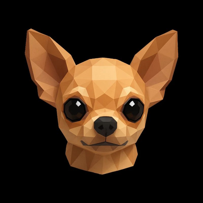 Süßer Chihuahua – Polygon Hundedesign