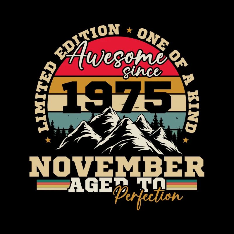 November 1975 Vintage Retro Geburtstag