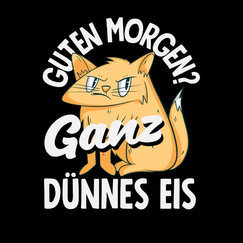 Guten Morgen ganz dünnes Eis Katze
