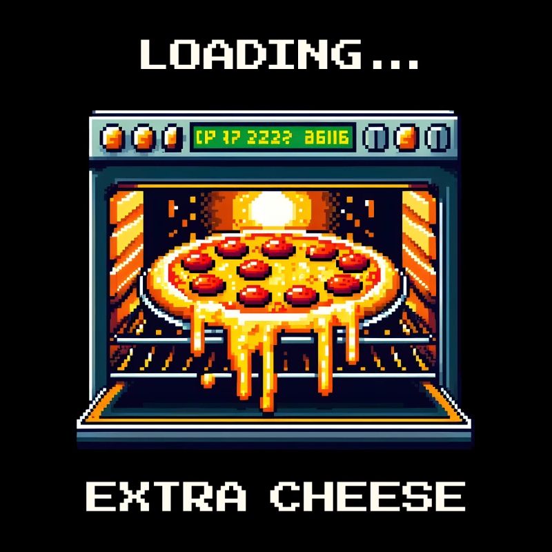 Loading... Extra Cheese | Pizza Gaming Humor