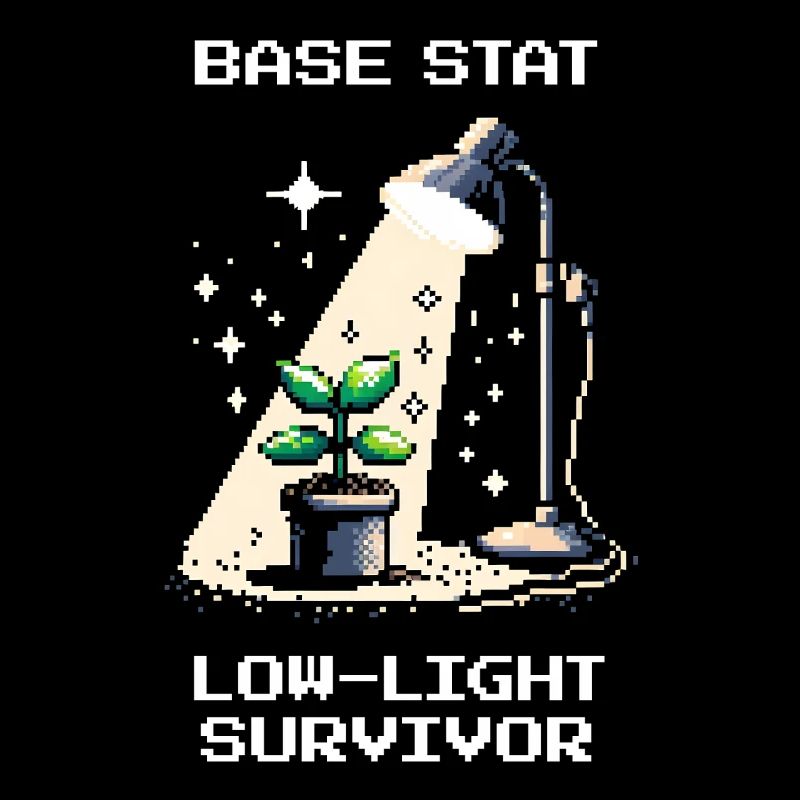Low-Light Survivor | Plants Gamer Saying