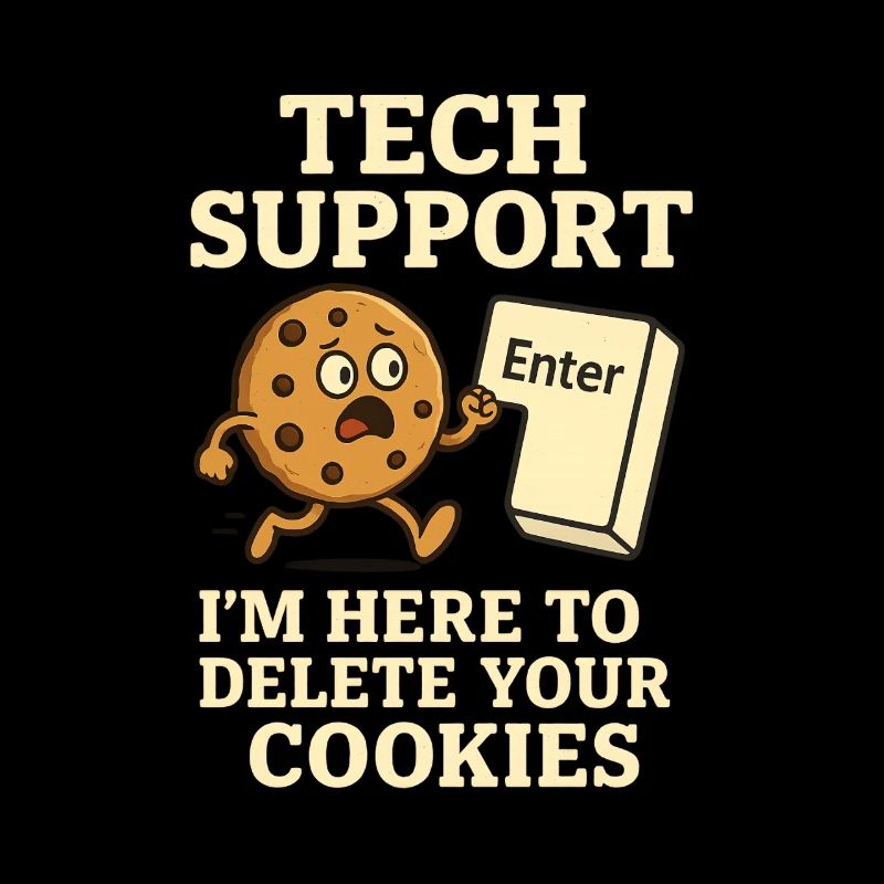 Tech Support I'm Here To Delete Your Cookies