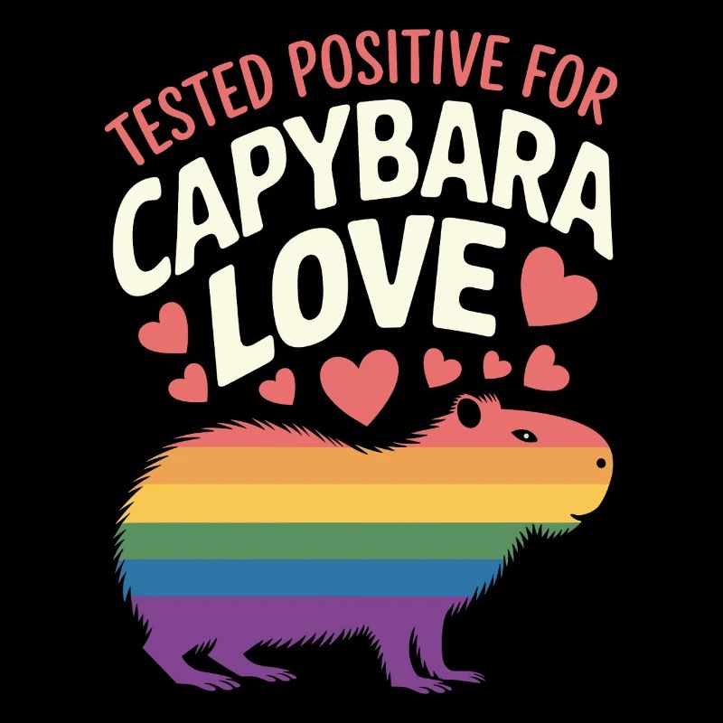 Capybara Regenbogen Liebe Design