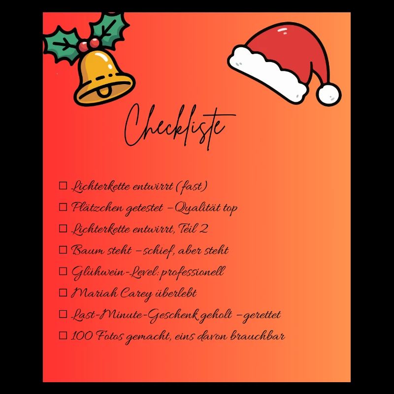 Conception de la liste de contrôle de Noël
