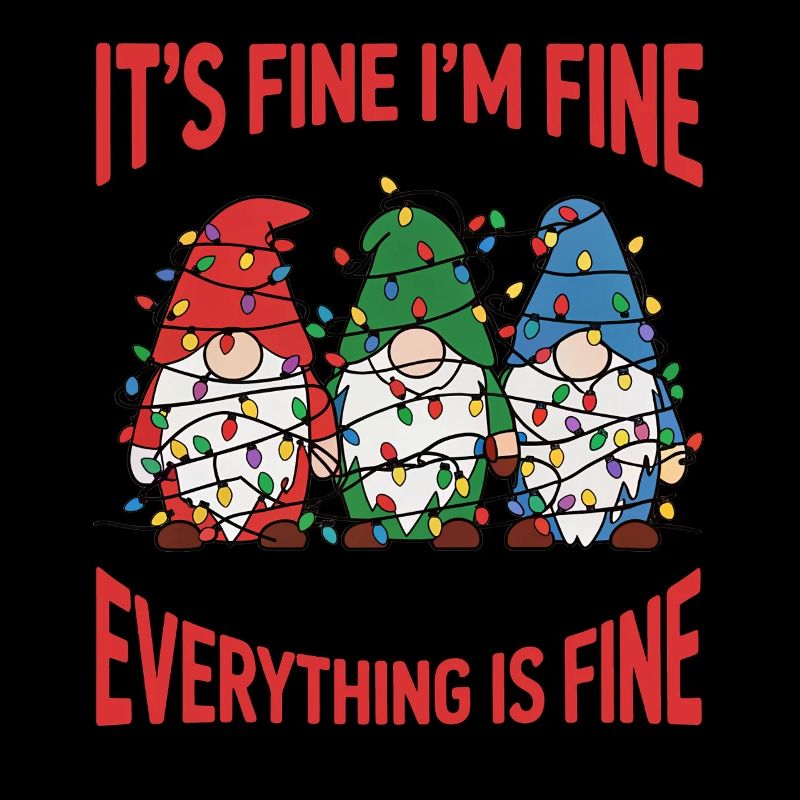 Weihnachtsgnome im Lichterwirrwarr Gnomen