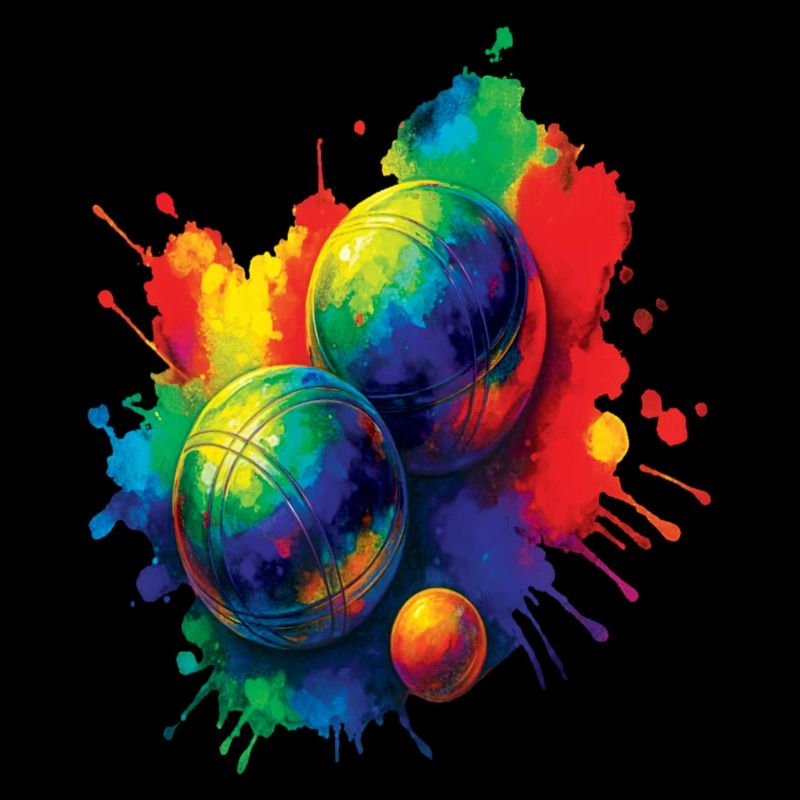 Pétanque Splash Art - Jeu de Boules Colorées