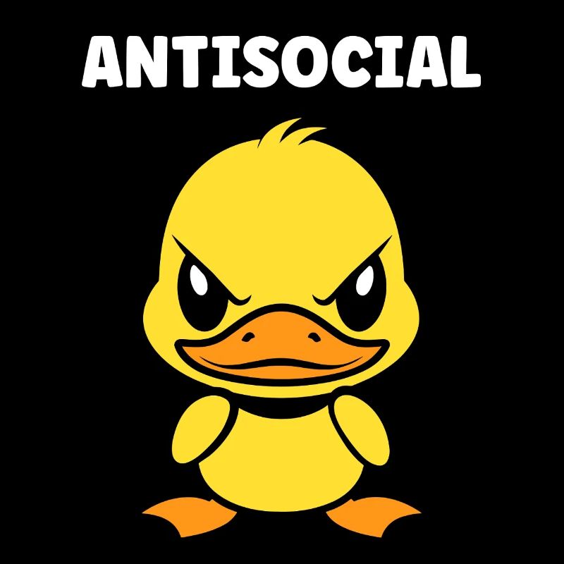 Grumpy Antisocial Duck