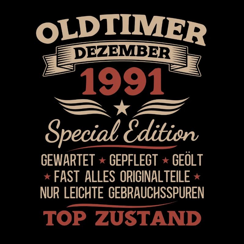34. Geburtstag Geschenk Oldtimer Dezember 1991