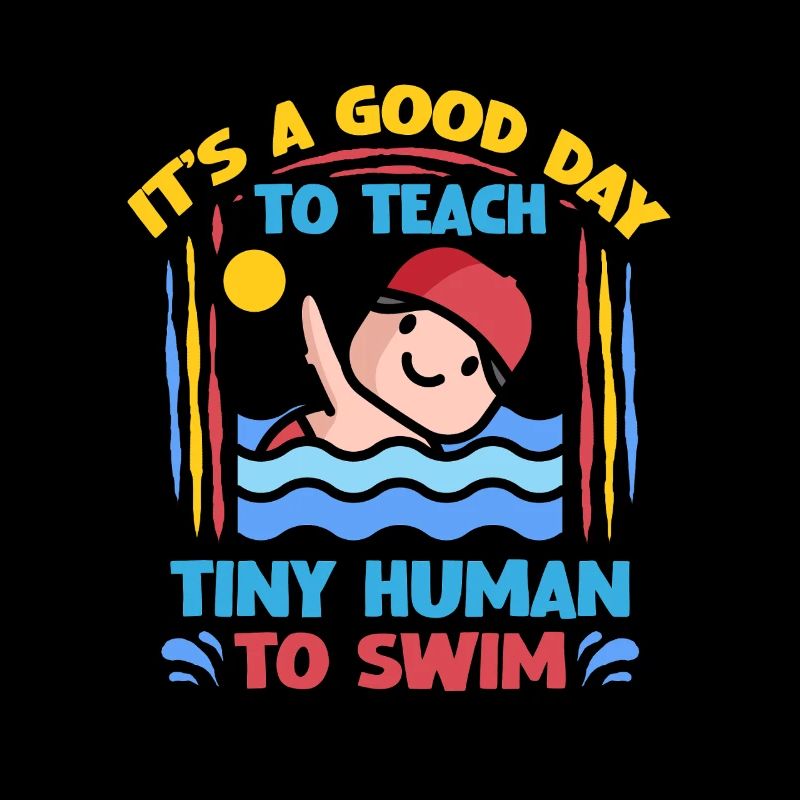 Swimming Instructor Teaching Tiny Humans To Swim