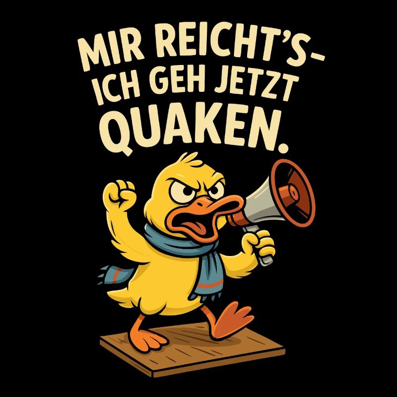 Angry duck with saying "I'm going to croak"