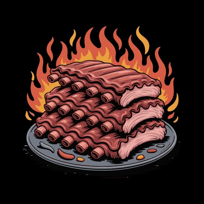 Fire grilled rib platter