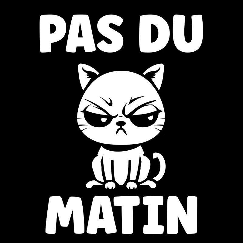 Chat grognon du matin