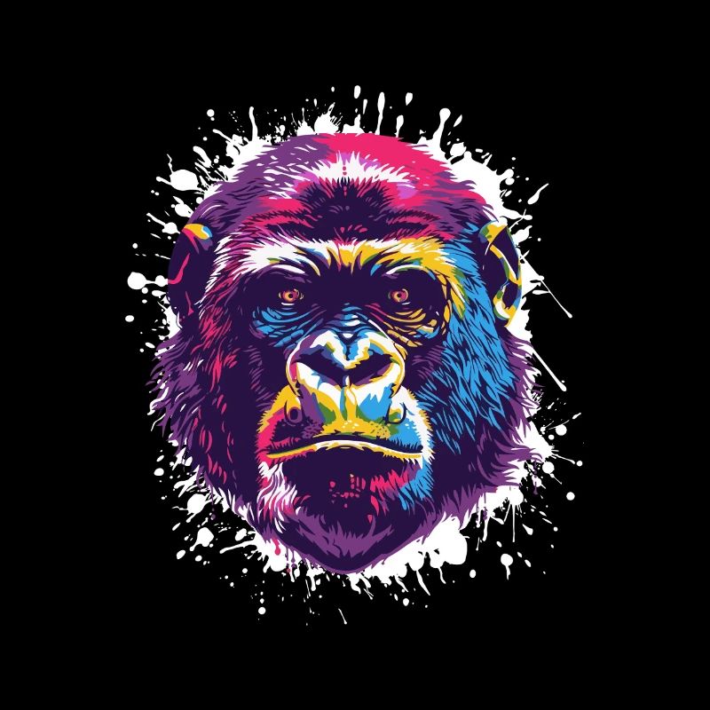 Gorilla Popart Affe Monkey
