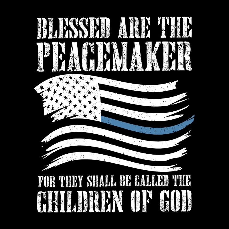 Chemise du verset biblique du drapeau Peacemaker
