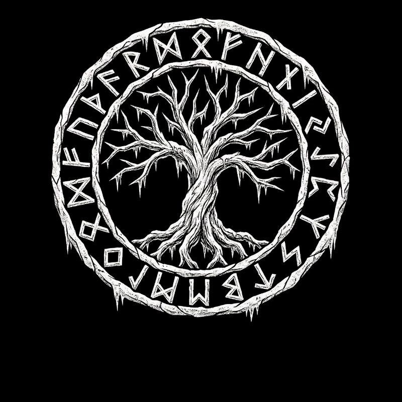 Yggdrasil Rune Circle - World Tree Futhark