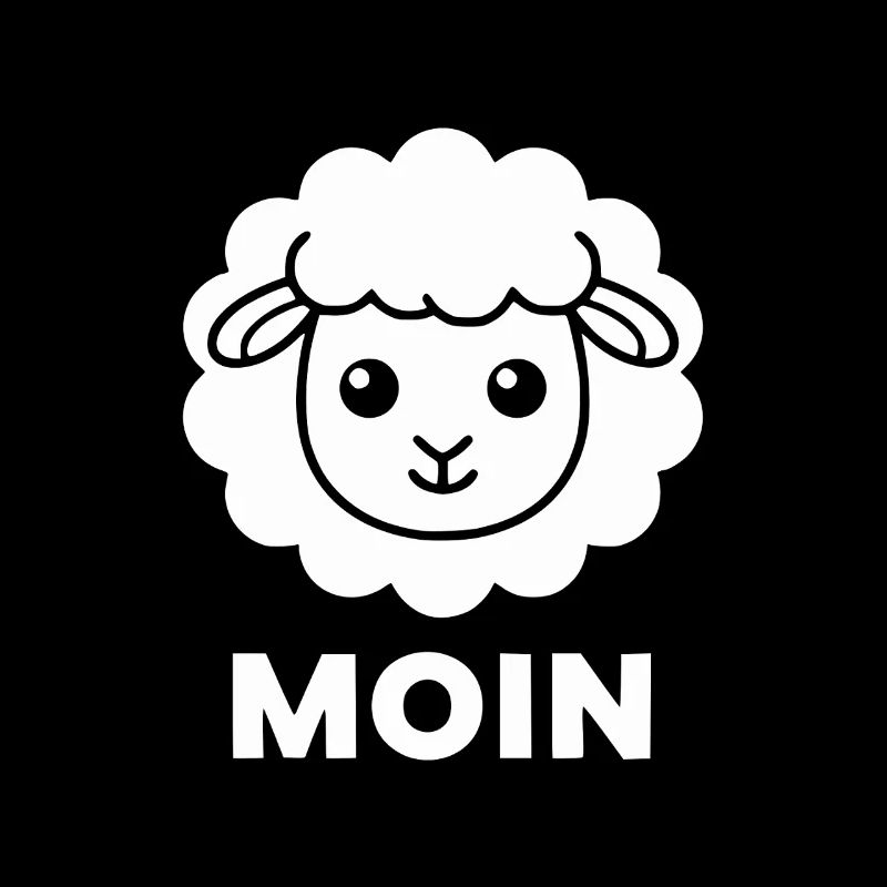Schaf Moin Minimal Illustration