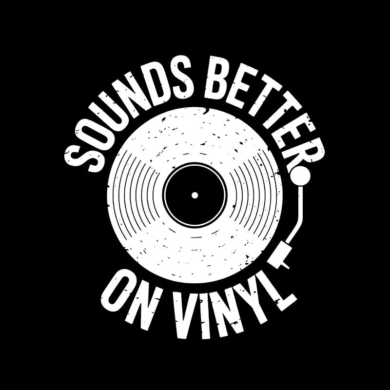 Klingt besser im Vinyl-Logo-Design