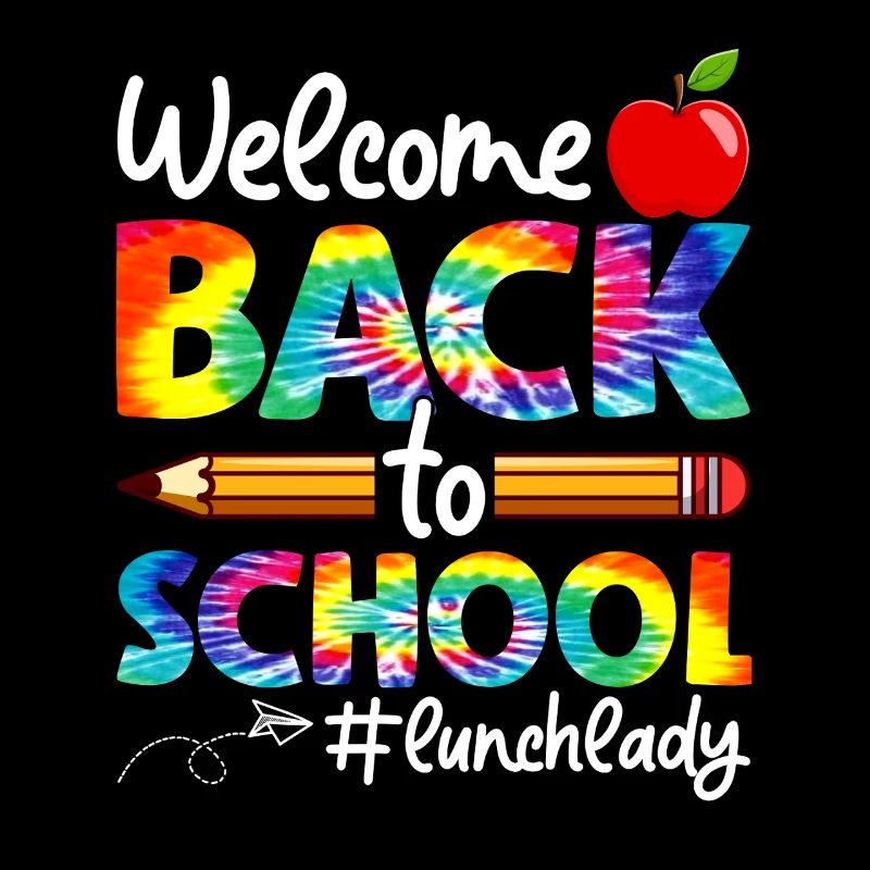 Dame de la cantine de l’équipe Tie Dye Leopard Retour à l’école