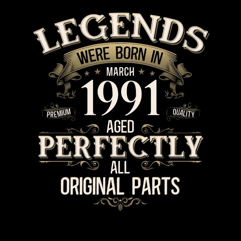 35. Geburtstag Geschenk Mann Vintage März 1991