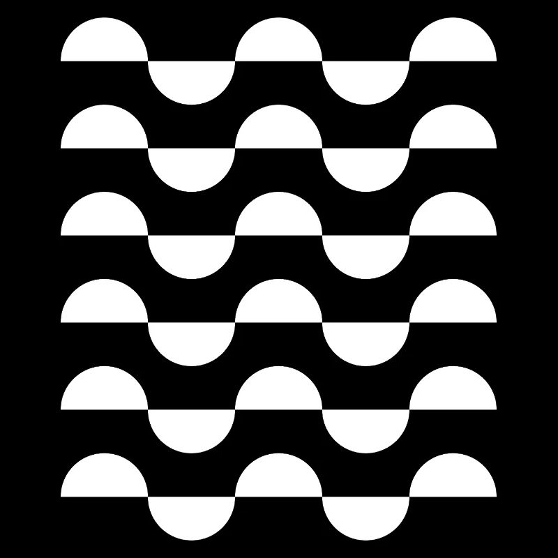 Monochrome Wave Arc Repeat