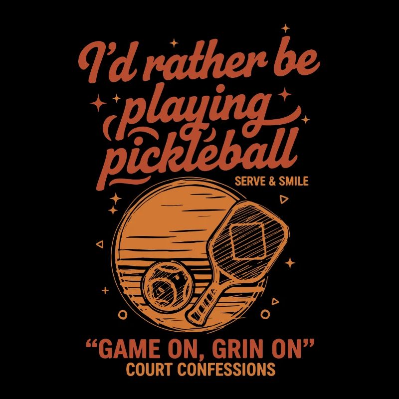 Pickleball Id Rather Be Playing Funny Player Love