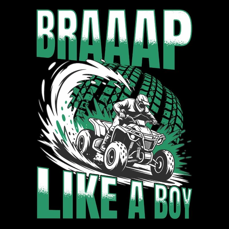 Quad ATV Boy Men Four Wheeler